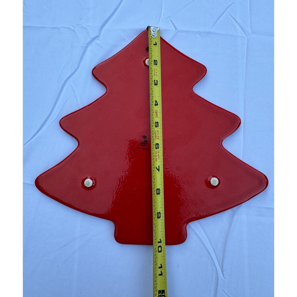 Vintage Waechtersbach Christmas Tree Trivet Wall Hanging Red Western Germany - Picture 6 of 7